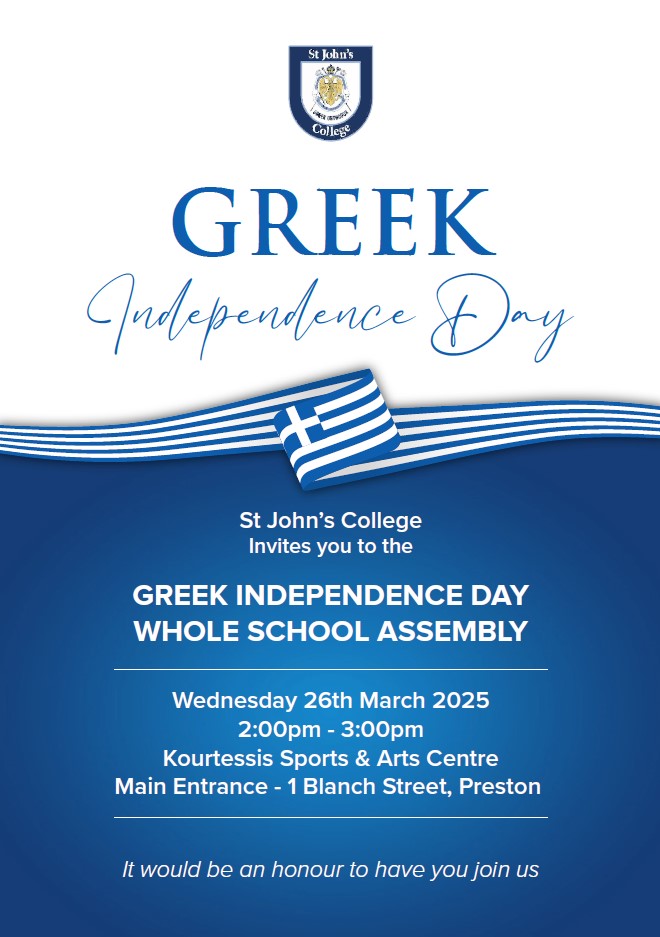 Greek Independence Day Assembly (Whole School)